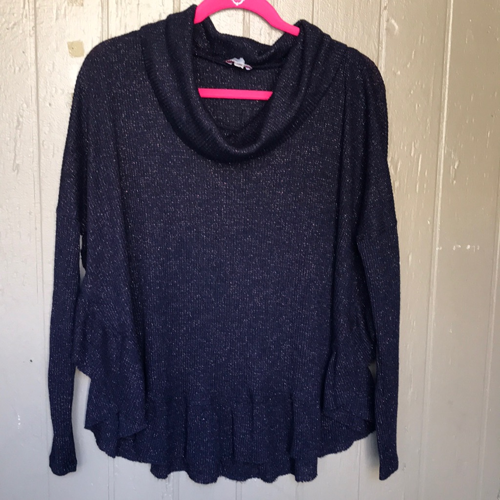 Anthropologie Oversized Glittery Sweater